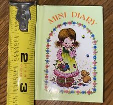 NOS Vintage 1980's Kids Girls Green Mini Diary Notebook Gold Tiger Brand Taiwan picture