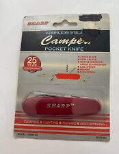 Sharp Brand Camper Pocket Knife 100NH-6A Fishing Hunting Camping  NOS picture