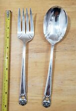 NICE VTG 1941 ETERNALLY YOURS 🥰 SILVERPLATED MEAT🥩 FORK & CASSEROLE 🥘 SPOON  picture