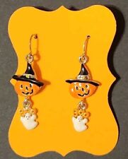 Festive New Halloween Ghosts and Pumpkin Pierced Earrings Set 2