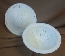 Vintage Tupperware Large Double Colander Strainer White 3105 3106 picture