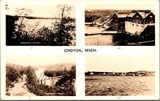 Real Photo Postcard Multiple Views of Croton, Michigan picture