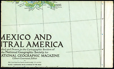 ⫸ 1953-3 March Map MEXICO & CENTRAL AMERICA National Geographic - VTG #1 picture