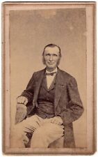 CIRCA 1860s CDV JER. B. FIES OLD BEARDED MAN IN SUIT READING PENNSYLVANIA picture