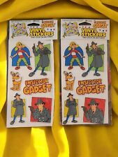 Puffy Vinyl Stickers 2 Vintage 1992 Sealed Packs Inspector Gadget 6 Stickers Per picture