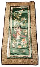 Beautiful Vintage Chinese Embroidery Silk Panel Needlepoint Tapestry Wall Art picture