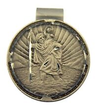 N.G. Pewter Saint Christopher the Christ Bearer Auto Visor Clip, 1 1/2 Inch picture