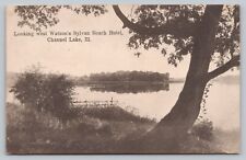 Postcard IL Channel Lake Antioch Watson's Sylvan Beach Hotel c1907 Vintage I9 picture