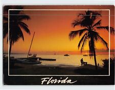 Postcard Tranquil palms and beautiful beaches Florida USA picture