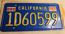 1977 CALIFORNIA License Plate 1D60599 picture