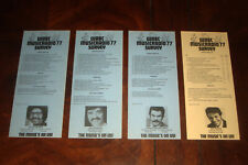 RARE lot of 4 WABC MUSIC RADIO 77 New York WEEKLY SURVEY Feb - March 1974 NMINT picture