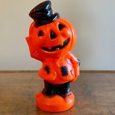 Vintage Empire Plastic 1969 Pumpkin Man Halloween Blow Mold 14