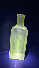 Vintage Clear Glass L.T. Piver Paris Bottle, Has a Green Manganese Glow picture