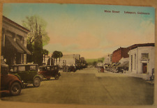 #71 – Antique Lithograph Postcard – Main Street  Lakeport, California. picture