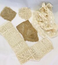Lot Vintage Antique Crochet Work from crochet, Tatting Lace For Repurposing picture