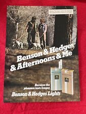 🔥🔥Vintage 1982 Benson & Hedges Cigarettes Print Ad Couple Walking Dogs 🔥🔥 picture