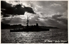 RPPC Photo Italian battleship Giulio Cesare royal Navy - War Time picture