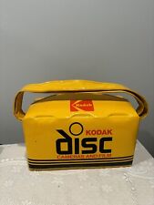 Vintage 1980’s Kodak Disc Film Vinyl Insulated Tote Vtg Camera Cooler Bag Yellow picture