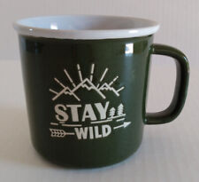 Stay Wild Large Mug Camping Hiking Outdoors Coffee/Tea Mug/Cup Green Ceramic picture