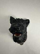 Vintage 1969 Bossons  Congleton England Chalkware Black Scottish Terrier Dog MAC picture
