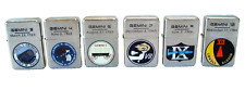 NEW Lot of 6 DANBURY MINT ASSORTED GEMINI NASA FLIP OPEN LIGHTERS Brushed Chrome picture