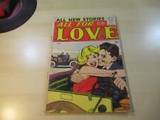ALL FOR LOVE VOL 3 #4 SILVER AGE ROMANCE LOW MID GRADE 1959 CAR BLONDE GIRL HUG picture