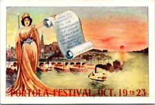 Portola Festival 1909 San Francisco CA Promotional Queen Scroll postcard IP5 picture