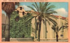 Vintage Postcard 1954 San Gabriel Mission Architecture Founded In California CA picture