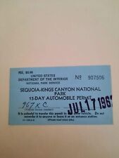 Vintage July 17, 1962 Sequoia - Kings Canyon National Park - 15 Day Auto Pass picture