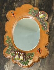 Vintage Ceramic Owl Mirror with Butterflies picture