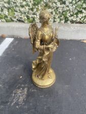 Holy Angel Viola Player Resin Sculpture Figurine W/ Gold accents picture