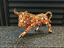 Vintage Barcino Spanish Mosaic Bull Toro Figurine Multicolor Spain 2008 LOOK picture