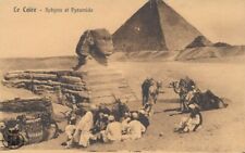 164 Cairo Egypt Sphinx Pyramid Camels VTG ORG POSTCARD carte postale picture