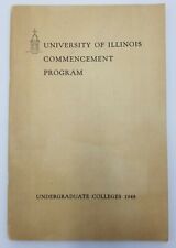 1948 University Of Illinois Commencement Program Undergraduate Colleges picture