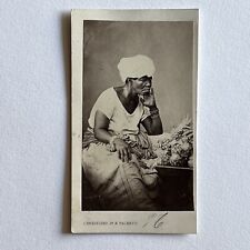Antique CDV Photograph Black African Woman Slavery Rio De Janeiro Brazil picture