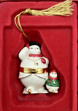 Lenox Treasures Big and Tiny Snowman Porcelain Trinket Box 3