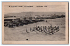 c1940's A Regimental Review Camp Sherman Chillicothe Ohio OH Postcard picture