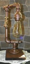  Industrial  Steampunk style Pipe desk/table Lamp with Water Spigot/Edison bulb picture