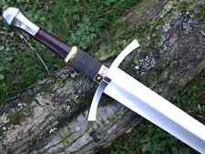 Hand Forged Carbon Steel Viking Sword Sharp Battle Ready Medieval Sword+Scabbard picture
