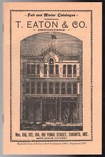 CANADA Toronto 1978 Reprint of 1884 First Eaton Co Catalog. Advertising picture