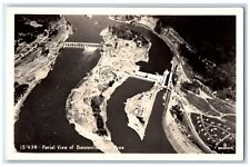 c1940's Aerial View Of Bonneville Dam Area RPPC Photo Unposted Vintage Postcard picture