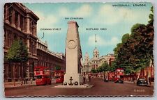 London Great Britain Whitehall Cenotaph Scotland Yard Streetview DB Postcard picture