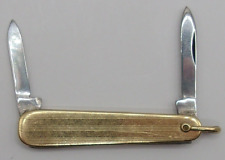 VOOS Pocketknife 12K Gold-Filled Case Vintage Voos with Stainless Steel Blades picture