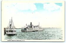 Postcard RI Bristol Ferry Boats D1 picture
