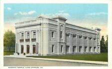 Lake Charles Louisiana Masonic Temple Myers Teich 1920s Postcard 21-14446 picture