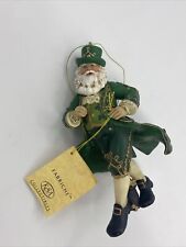 Kurt S. Adler Irish Santa Pot of Gold Resin Ornament  Figurine Holiday  picture