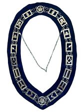 Masonic Regalia Blue Lodge Silver Chain Collar with Blue Backing- Non Slip chain picture