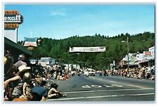 c1960s Main Street View Of Annual Russian River Guerneville CA Unposted Postcard picture