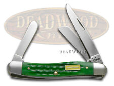 Case xx John Deere Medium Stockman Knife Green Bone Stainless Pocket 15706 picture