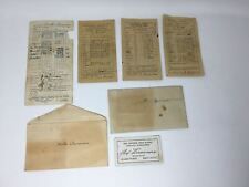 Antique Child's School Report Cards Lot of 4 & Athletic Season Ticket Window CO  picture